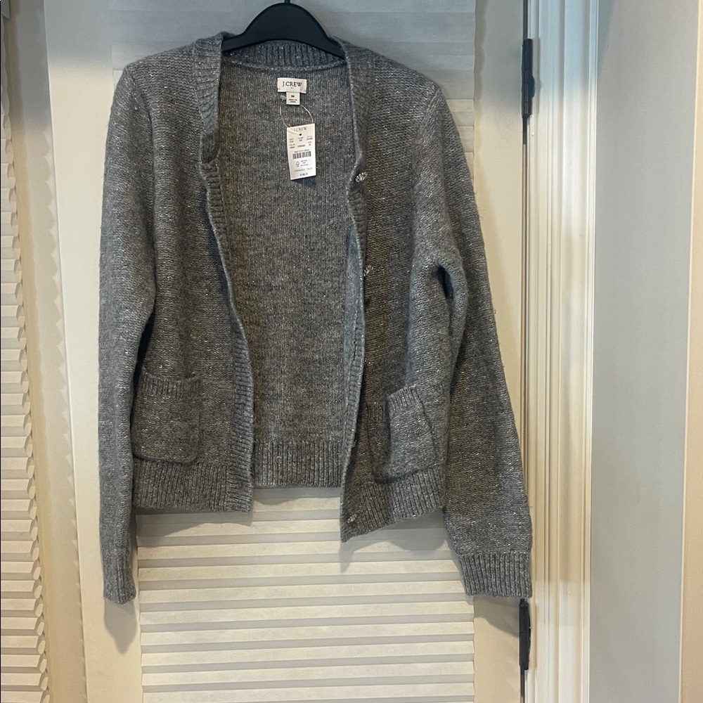 J. Crew Women's Heather Gray size M Cardigan